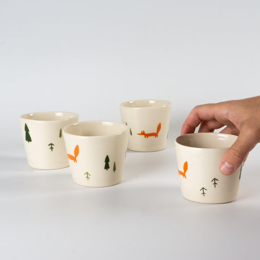 Стаканчик ручної роботи з лисичками
