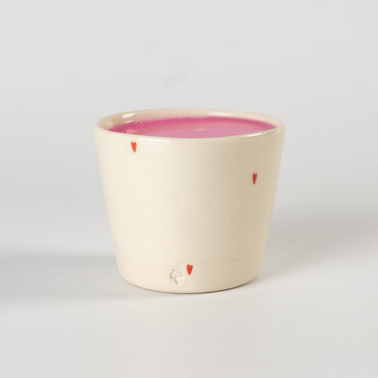 Стаканчик ручної роботи з сердечками